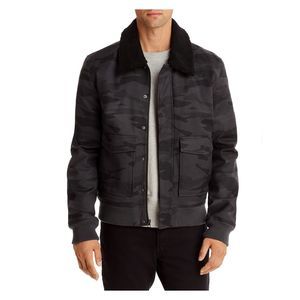 MILLS SUPPLY Mens Gray Camouflage Zip Up Jacket XL